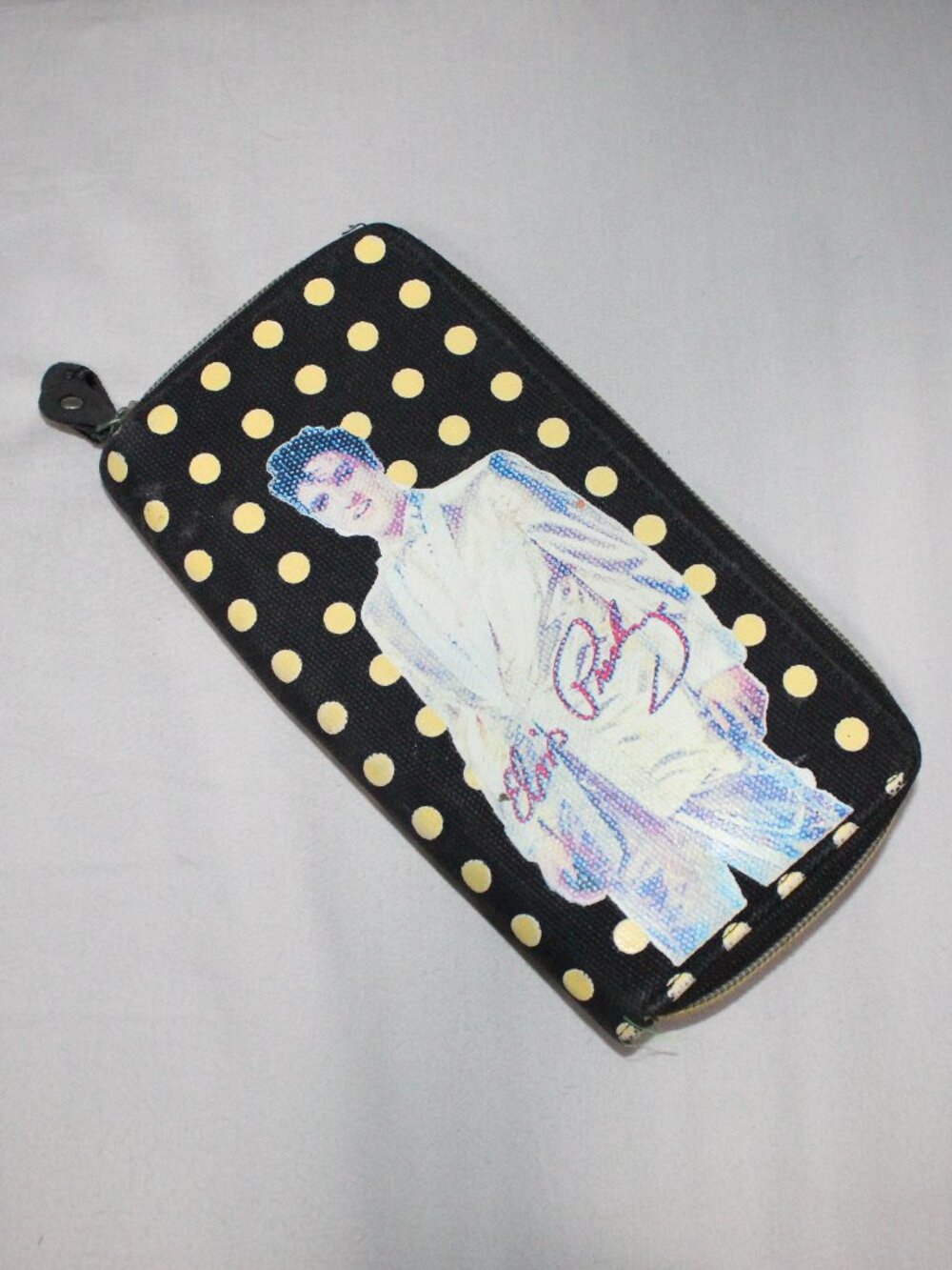 Elvis Presley Gold Suit Double Zipper Wallet Black
